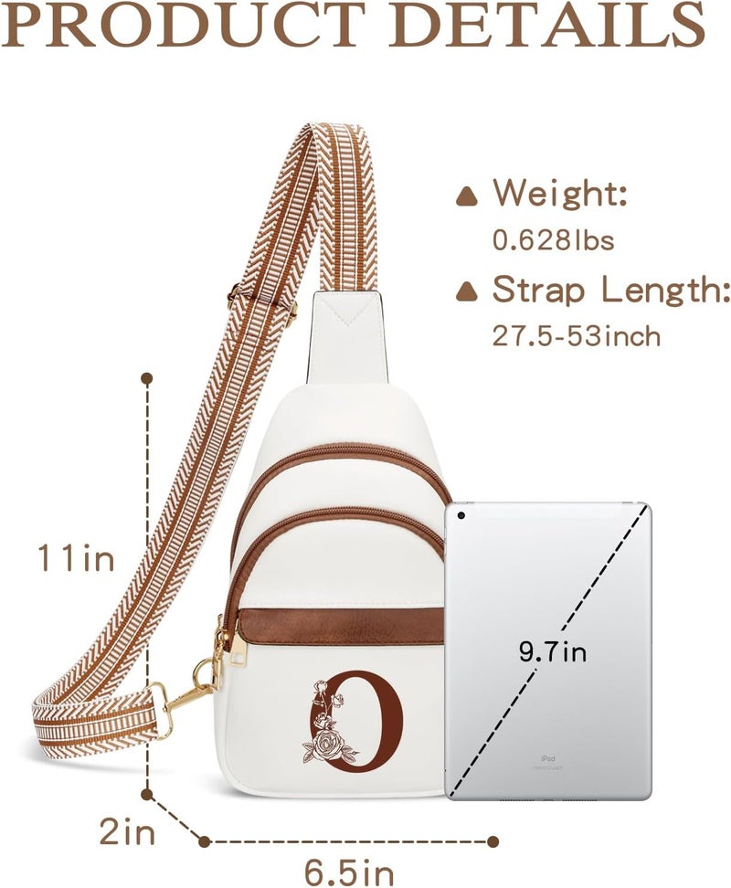 CLOUDWINGS Birthday Valentines Gifts for Women Mom Wife Crossbody Bags Sling Bag Fanny Packs with Initial Chest Bag | Initial - Image 5
